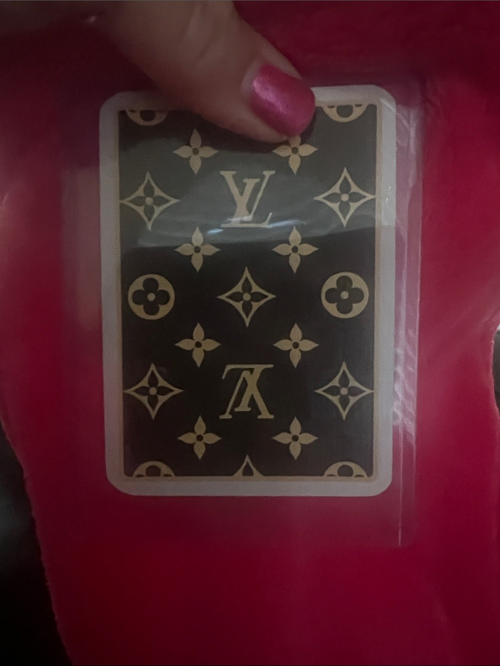 Louis Vuitton Monogram 7 of Hearts Playing Card Brown in Protective Sleeve